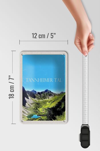 Panneau de voyage en étain, 12x18cm, vallée de Tannheimer, autriche, montagnes, panneau naturel 5