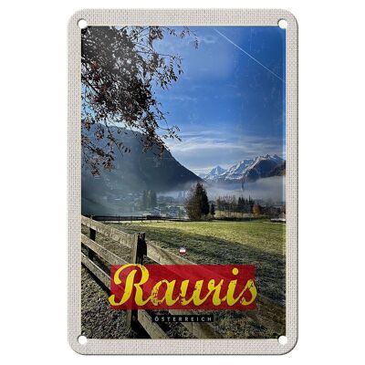 Cartel de chapa de viaje 12x18cm Valle de Rauris Austria senderismo cartel de naturaleza