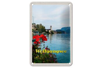 Panneau de voyage en étain, 12x18cm, lac Wolfgangsee, vacances en famille, panneau naturel 1