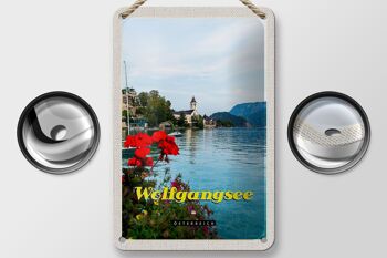 Panneau de voyage en étain, 12x18cm, lac Wolfgangsee, vacances en famille, panneau naturel 2