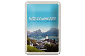 Panneau de voyage en étain, 12x18cm, lac Wolfgangsee, Nature, Destinations de vacances 1