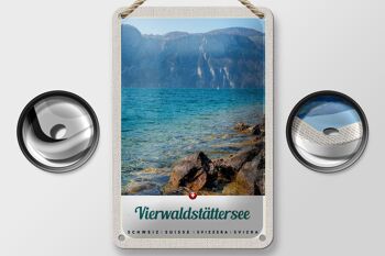 Panneau de voyage en étain 12x18cm, panneau naturel du lac de Lucerne, suisse 2