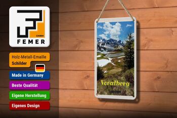 Panneau de voyage en étain, 12x18cm, Vorarlberg, autriche, forêt naturelle, signe de vacances 3
