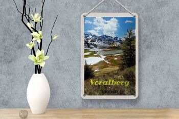 Panneau de voyage en étain, 12x18cm, Vorarlberg, autriche, forêt naturelle, signe de vacances 4
