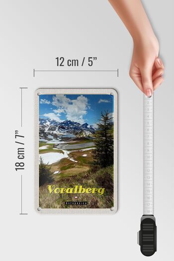 Panneau de voyage en étain, 12x18cm, Vorarlberg, autriche, forêt naturelle, signe de vacances 5