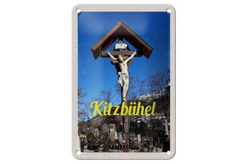 Signe en étain de voyage 12x18cm, Kitzbühel, autriche, Sculpture de jésus 1