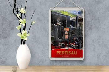 Panneau de voyage en étain, 12x18cm, Pertisau, autriche, Locomotive, signe de vacances 4