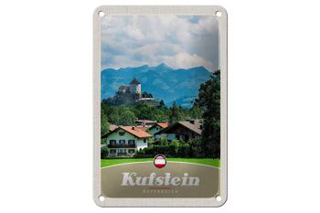 Panneau de voyage en étain, 12x18cm, Kufstein, autriche, forêts, montagnes, panneau naturel 1