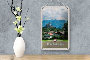 Panneau de voyage en étain, 12x18cm, Kufstein, autriche, forêts, montagnes, panneau naturel 4
