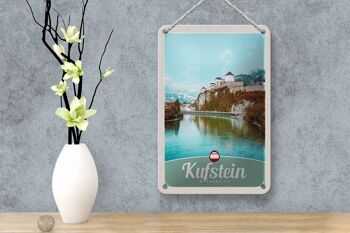 Panneau de voyage en étain, 12x18cm, Kufstein, randonnée en forêt, signe de vacances naturelles 4