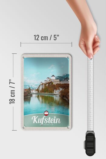 Panneau de voyage en étain, 12x18cm, Kufstein, randonnée en forêt, signe de vacances naturelles 5