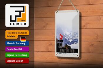 Panneau de voyage en étain, 12x18cm, Jungfraujoch, suisse, rêve d'hiver, signe naturel 3