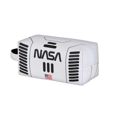 Borsa da toilette da viaggio NASA Spaceship-Brick PLUS, bianca