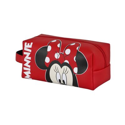 Disney Minnie Mouse Curious-Brick PLUS Travel Toiletry Bag, Red