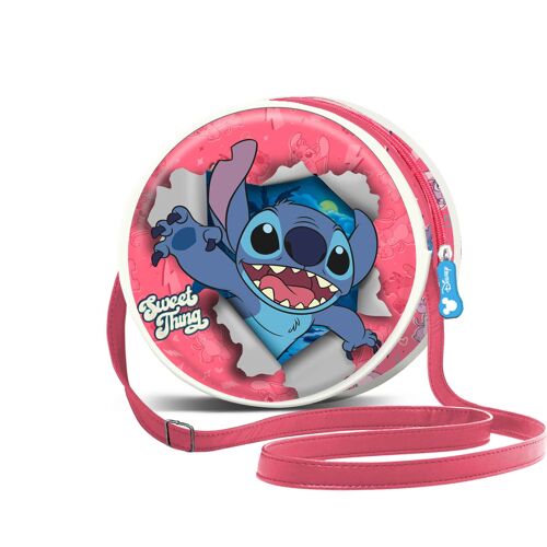 Disney Lilo y Stitch Thing-Bolso Redondo, Rosa