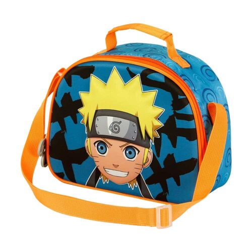 Naruto Happy-Bolsa Portamerienda 3D, Azul