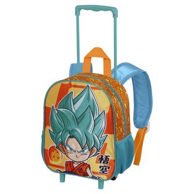 Dragon Ball (Dragon Ball) Super-Small Backpack with Wheels, Multicolor