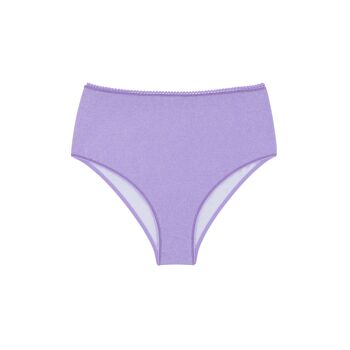 Culotte Taille Haute Coton BIO - Paillettes Violet 2