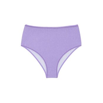 Culotte Taille Haute Coton BIO - Paillettes Violet 14