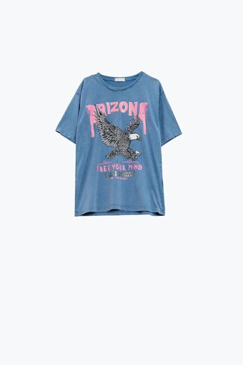 T-shirt Arizona avec impression numérique Eagle en bleu 5
