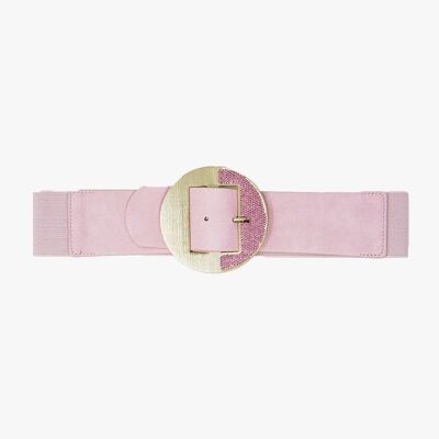 Pink Belt With Adjustable Gold Buckle