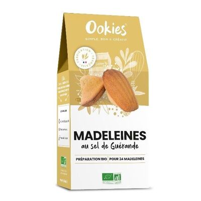 PREPARATO PER TORTE BIOLOGICHE - MADELEINES AL SALE GUÉRANDE 300g - Scatola da 6 sacchetti