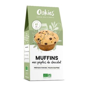 PRÉPARATION POUR GÂTEAU BIO- MUFFINS PÉPITES DE CHOCOLAT 280g - Carton de 6 sachets 1