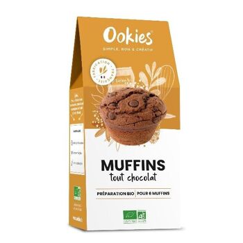 PRÉPARATION POUR GÂTEAU BIO- MUFFINS TOUT CHOCOLAT 300g - Carton de 6 sachets 1