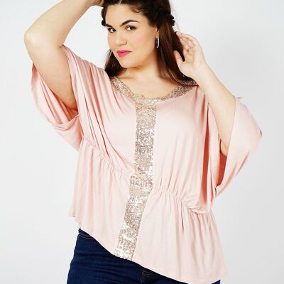 PINK BAT CUT TOP - AURELIO ROSE