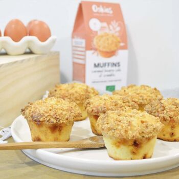 PRÉPARATION POUR GÂTEAU BIO- MUFFINS CARAMEL BEURRE SALÉ ET CRUMBLE 350g - Carton de 6 sachets 2