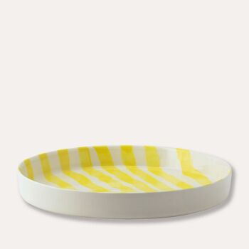 Assiette Stripes – jaune spiaggia - vaisselle en céramique peinte à la main 2