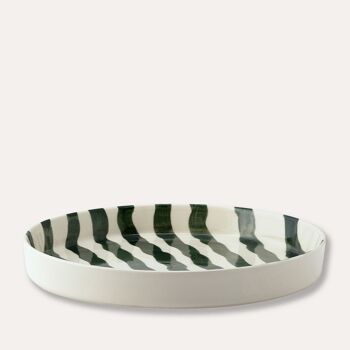 Assiette Stripes – vert tendre - vaisselle en céramique peinte à la main 2
