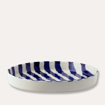 Assiette Stripes - bleu jument - vaisselle en céramique peinte à la main 2