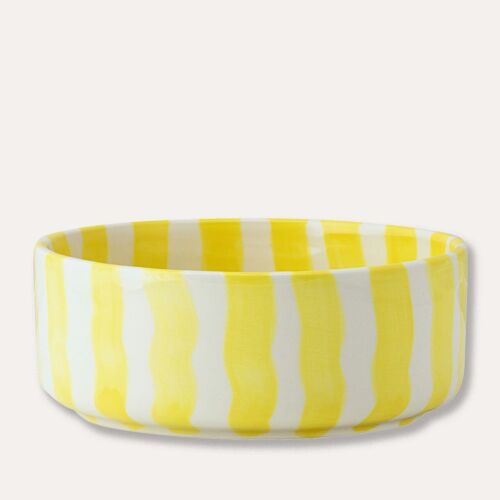 Schale / Bowl Stripes – spiaggia yellow - Keramik Geschirr handbemalt