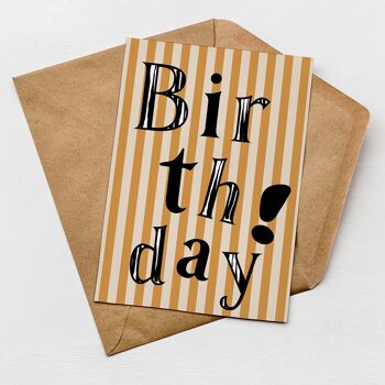 Carte d’anniversaire rayée | Cartes de voeux 1