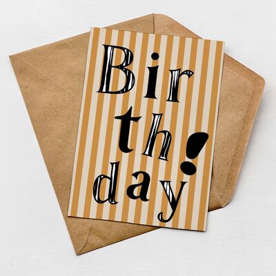 Striped Birthday Card | Greeting Cards