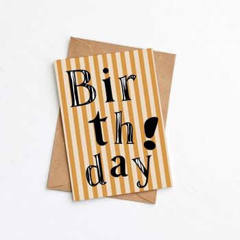 Carte d’anniversaire rayée | Cartes de voeux 2