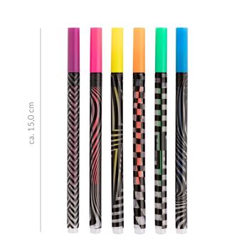 AFDS GELPENS COULEUR NÉON LOT DE 6 4