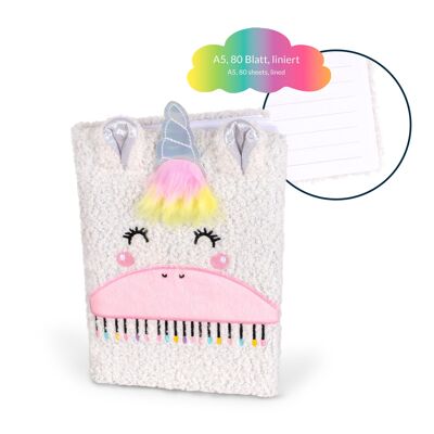 NOTEBOOK IN PELUCHE DL A5 80 FOGLI, A RIGHE