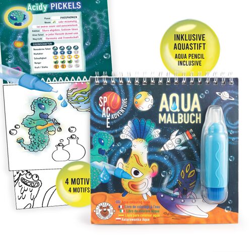 SPACE AQUA-MALBÜCHER INKLUSIVE STIFT