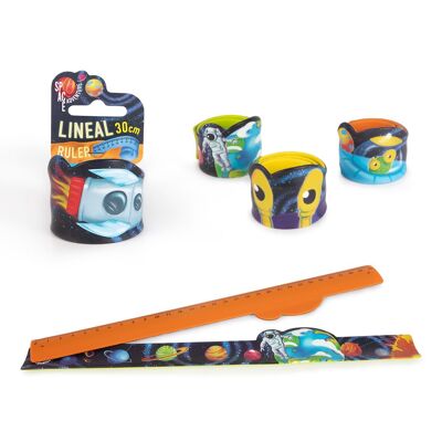 SPACE SNAP-IT RULER 30CM, 4-WAY ASSORTED