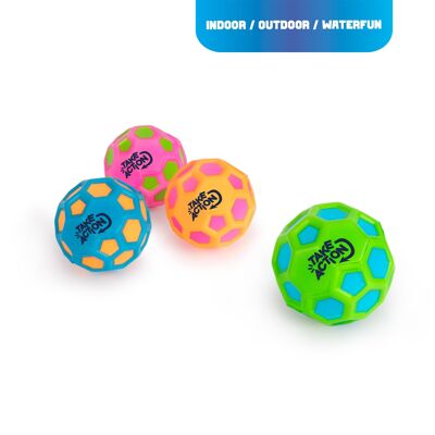 TA FB MINI BOUNCING BALLS, 4-WAY ASSORTED