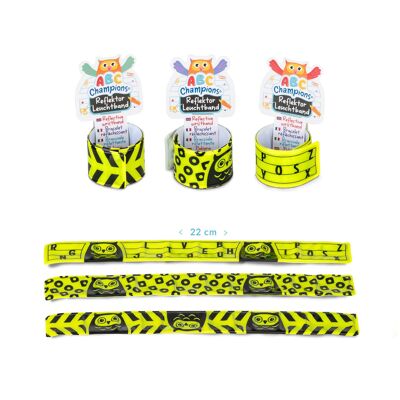 ABC REFLECTIVE SNAP BRACELET, 3-WAY