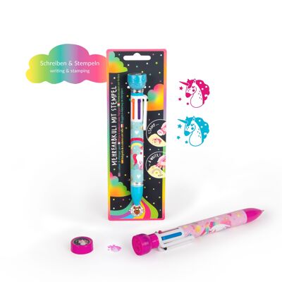 DL MULTI-COLOURED PEN 6-COLOR WITH STAMP, 2-