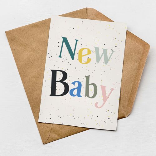New Baby Speckle Card | Greeting Cards