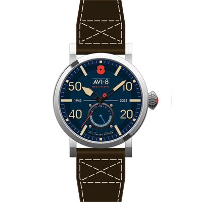 AVI-8 – Dambuster 80TH Anniversary Royal British Legion – AV-4108-RBL-02 – Reloj para hombre – Movimiento Meca Quartz 3 agujas y 24 horas