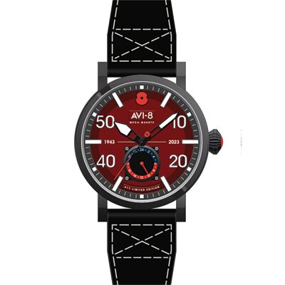 AVI-8 – Dambuster 80TH Anniversary Royal British Legion – AV-4108-RBL-04 – Orologio da uomo – Movimento al quarzo Meca 3 lancette e 24 ore