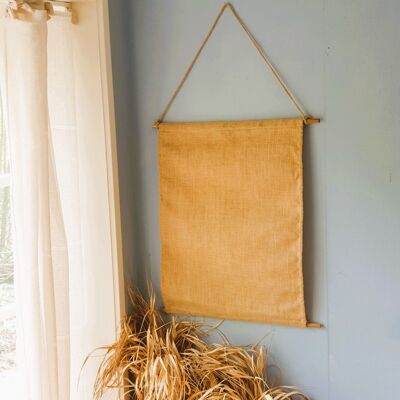 Wandtuch/Wandhalter Jute Natur