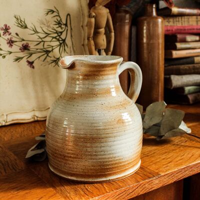 Vintage light stoneware pitcher