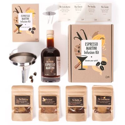 Set Espresso-Martini-Aufguss | Fai da te | Set per cocktail personalizzati | Set Martini Espresso | Miscelazione cocktail naturale | Geburtstagsgeschenk für Sie